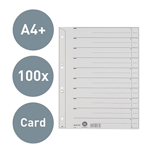 Intercalaires gris Leitz 200g pour structurer vos classeurs et retrouver vos dossiers