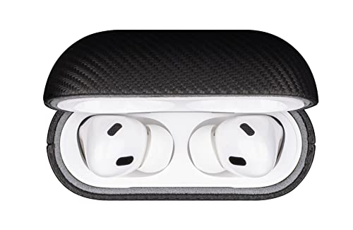 Lopie Airpods Pro 2 Case Cover (Not For Airpods Pro 1St Gen), Handmade Airpods Pro 2Nd Generation Case Protective Cover, Carbon Fiber Style Vegan Leather Case For Men / Women - Black #TOP6