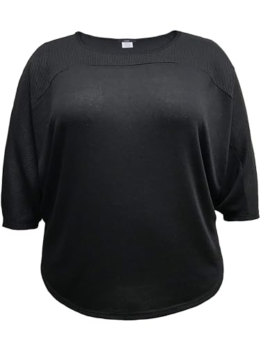 Image of LEEBE Women's Plus Size Dolman 3 /4 Sleeve Sweater