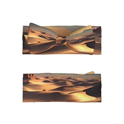 Sahara Desert Prints Baby Bow Headband - Super Stretchy Soft Bows Hair Accessories for Newborn Infant Toddlers Kids Girls - Elastic and Skin-Friendly2