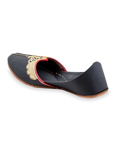 Image of KORAKARI Men's Traditional Leather Punjabi Jutti Comfortable Mojari for Men