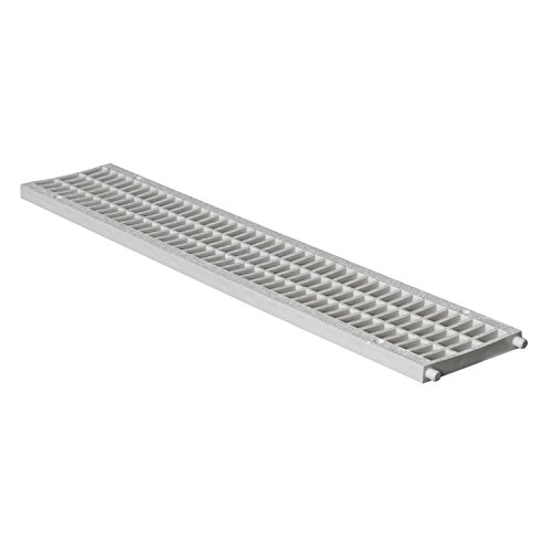 First Plast - Caniveaux PVC - Grille mi-renforcée PVC anti-choc - GRIS - Série 100-100x500mm