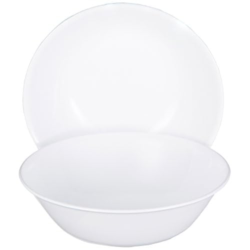 Corelle Livingware Winter Frost White 2qt Serving Bowl – 1 Bowl – 2 Quart – Chip Rsistant Glass