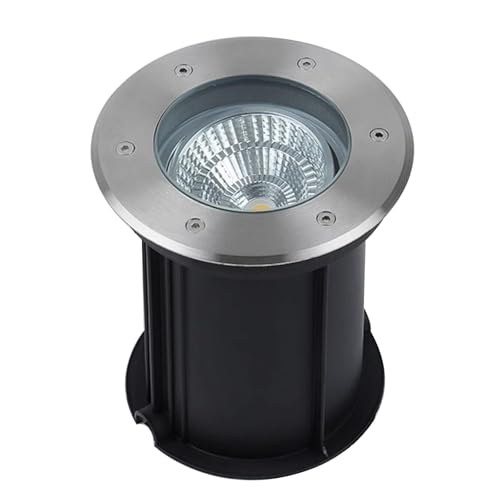 Faretto Da Incasso A Pavimento Per Esterni COB, Faretto LED Con Angolo Regolabile, Lampada Da Parete Interrata Impermeabile IP67 Per Palme, Muri In Pietra, Illuminazione((85-265V)-Warm White Light,3W)