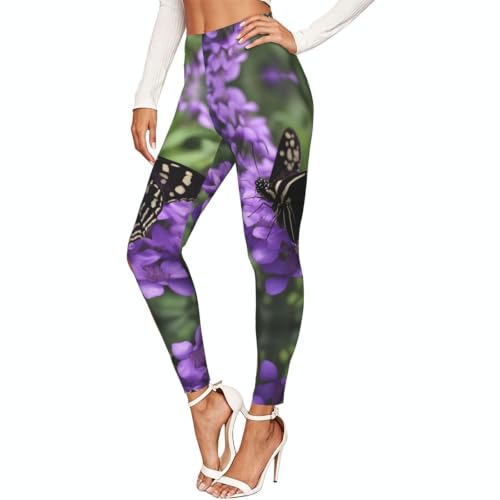 Leggings con estampado de flores para mujer pantalones deportivos suaves de gimnasio y senderismo
