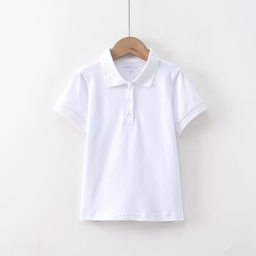 Image of Girls Polo Shirt Short Sleeve Shirt for School Uniform Polo Shirts