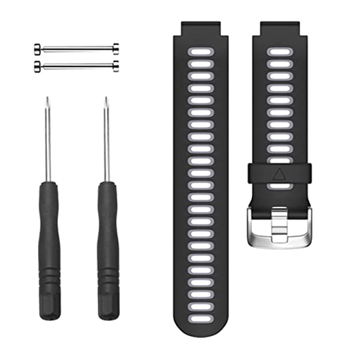 JZWCHQ Correa de silicona de 22 mm para reloj deportivo Forerunner 220 230 235 620 630 735XT GPS con pines y herramientas, 22mm, A
