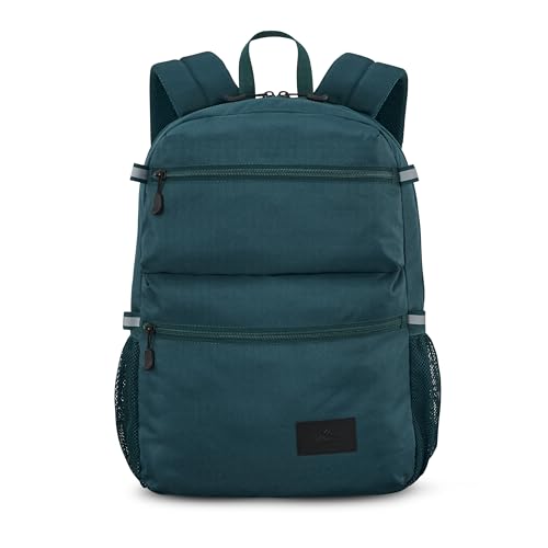 Image of High Sierra Everclass Backpack - Travel or Work Laptop Bookbag with 360 Reflectivity, Dual Water Bottle Pockets & Fits Laptops Up To 15.6 inch, One Size, TEAL