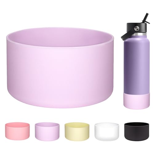 WK IEASON Protective Silicone Base Boot for Hydro Flask Wide Mouth Water Bottle, Anti-Slip Silicone Sleeve Cover Bumper for Hydro Water Bottle Accessories -3.56inch Bottom Diameter