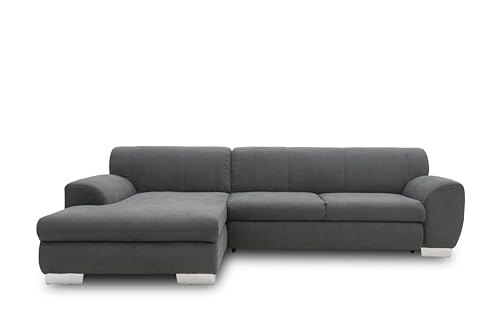 DOMO. collection Ecksofa Nika, Sofa mit Schlaffunktion in L-Form, Eckgarnitur, moderne Polsterecke, Eckcouch, Schlafsofa, 277 x 156 x 78 cm (BxTxH), grau – Bild 4