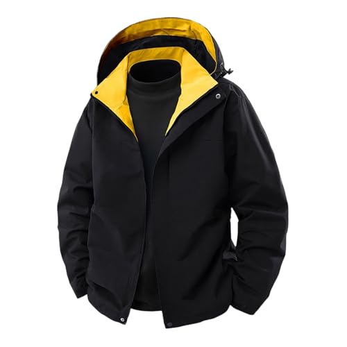 Men's Work Jacket Color Block Outdoor Sport Windbreaker Hiking Coat - image 1