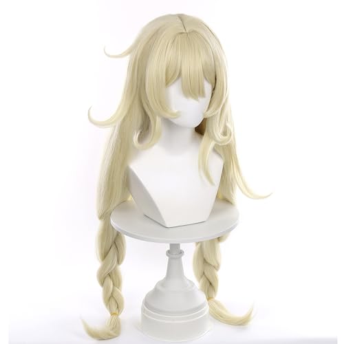 Image of Alice 90 cm / 35 in wig Suitable for game genshin Alice plait Synthetic hair with wig cap
