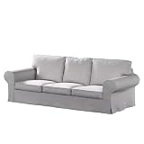 dekoria Funda de repuesto para sofá cama Ektorp de 3 plazas, modelo antiguo, funda para sofá modelo Ektorp beige-azul