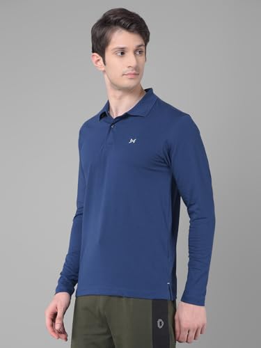 Image of Force NXT Polo Neck T-Shirt for Men Pack of 1 | Regular Fit T-Shirt for Men | Premium Super Combed Rich Cotton Polo Shirt | Men's Ultra Soft Full Sleeve T-Shirt
