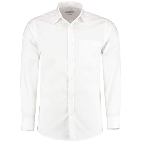 Kustom Kit Men's Long Sleeve Poplin Shirt Cover