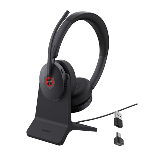 Yealink BH74 UC ANC Wireless Headset with Mic for Work, AI Noise Cancelling Clear Call,Flip to Mute...