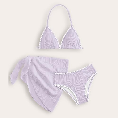 Bikini de dos piezas para niñas sin rozaduras traje de baño suave 3