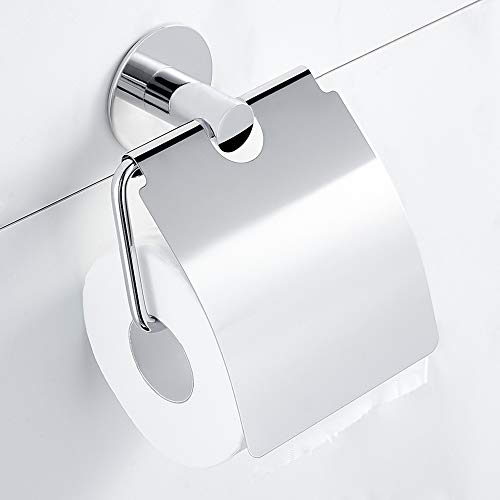 Preisvergleich Produktbild Hoomtaook Toilettenpapierhalter Ohne Bohren, Selbstklebender- Kleber, Edelstahl, Poliertes Finish