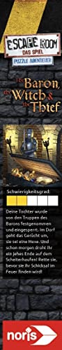 Noris 606101976 Escape Room Puzzle Abenteuer, The Baron, Witch & Thief – Familien und Gesellschaftsspiel für Puzzle-Fans, inkl. 3 Fällen… – Ansicht 3