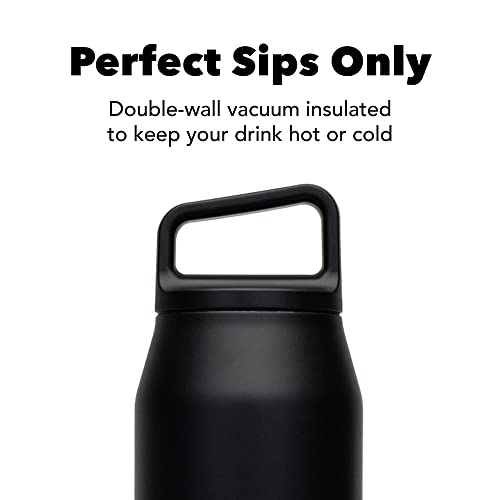 MiiR, Wide Mouth Water Bottle, Vacuum Insulated, Leak-Proof, Stainless Steel Construction, Black, 16 Ounce