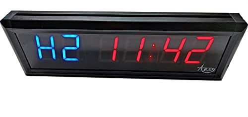 AZOOU Internal Training Timer Gym Boxing Tabata Stopwatch Led Wall Clock for Fitness W/Remote Control