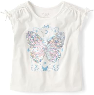 The Children’s Place Girls’ Short Sleeve Flip Sequ…