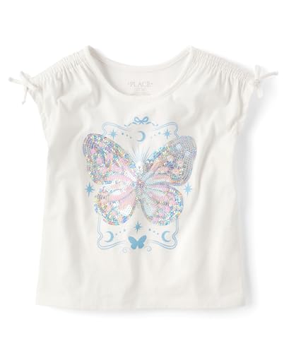 Image of The Children's Place Girls' Short Sleeve Flip Sequin Tops