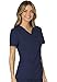 Cherokee Scrubs for Women Mock Wrap Top with 3 Pocket, Back Princess Seams Plus Size WW610, 2XL, Navy