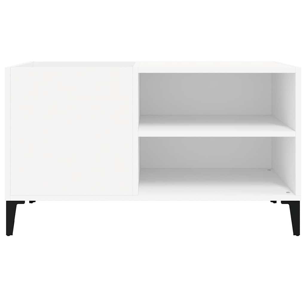 Armadio per dischi in vinile, 84,5 x 38 x 48 cm, in legno | Robusto supporto per giradischi con ampio spazio per CD, ideale come tavolino in soggiorno e ufficio.