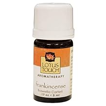 Frankincense Essential Oil by Lotus Touch, 5 ml Bottle - 100% Pure Therapeutic Grade Single-Note Essential Oil for Aromatherapy - Balancing, Warming, Deeply Relaxing & Rejuvenating - Tested for Purity