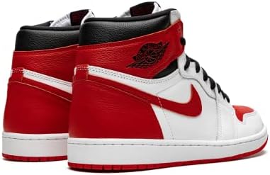 Nike Tênis masculino Air Jordan 1 Retro High OG, Branco/vermelho