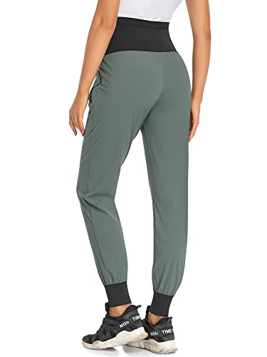Amposh Women's Maternity Quick-Dry Pants Workout Scrub Joggers Pregnancy Sweatpants(Dark Gray, L) #TOP4
