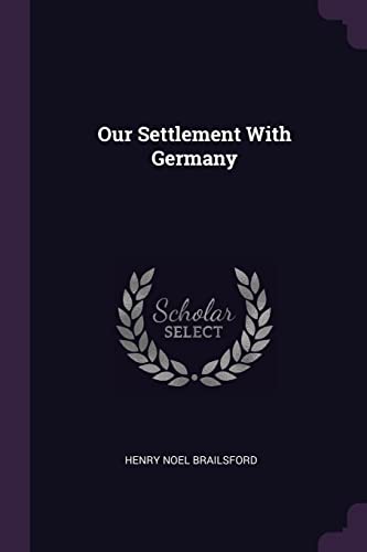 Our Settlement With Germany