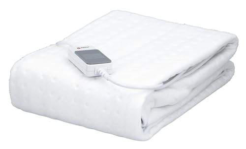 Alpina Coperta Elettrica 1 Persona - Coperta Riscaldante Elettrica - 3 Livelli - Lavabile e Termica con Telecomando