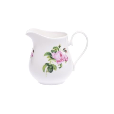 Bone China 1/2 Pint Milk JUG- Pink June Rose- Kirsty Jayne China- Hand Decorated in The Potteries, Staffordshire, England Cover