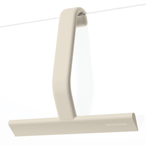 Image of dancemoon JustHang Shower Squeegee with Built-in Hook, 10-Inch Light Taupe