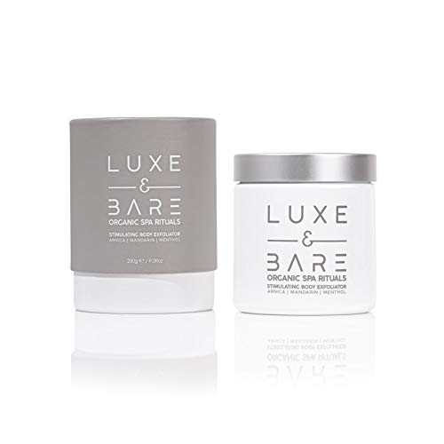 Luxe & Bare, Organic Spa Rituals Stimulating Body Exfoliator, Himalayan Pink Salt Exfoliating Scrub, Premium Relaxing Personal Care - 9 ounce Container
