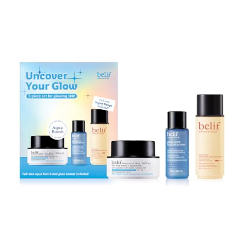 Christmas Gifts - ​Aqua Bomb Daily Face Moisturizer, Niacinamide Vitamin C Golden Glow Serum, Aqua Bomb Hydrating Toner - Hyaluronic Acid, For All Skin Types, Korean Skin Care