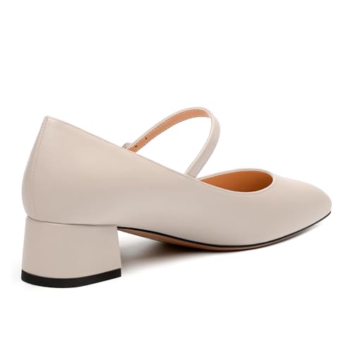 Women's Mary Jane Pumps With Low Block Heel and Square Toe - 1.3" Daily Shoes 5