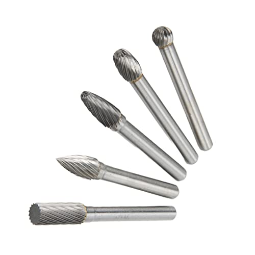 Set de 5 fresas rotativas de corte simple miniatura 5