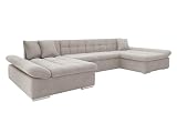 Mirjan24 Sofá Esquina Alia Con Reposabrazos Ajustables, 2 Cajones De Cama y Función De Sueño, En Forma De U Del Fabricante (Velo 622)