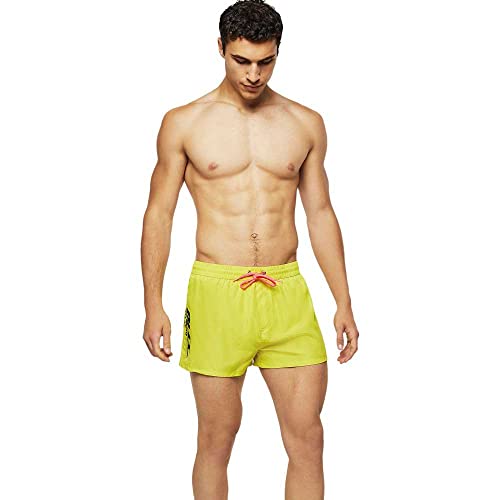 Image of Diesel mensSandy 2.017 Swim Trunk Boxer Short Swim Trunks - Yellow - X-Large