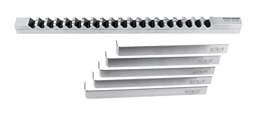 Accusize Industrial Tools 3/4 inch, Style E, High Speed Steel Keyway Broach, 5000-0034