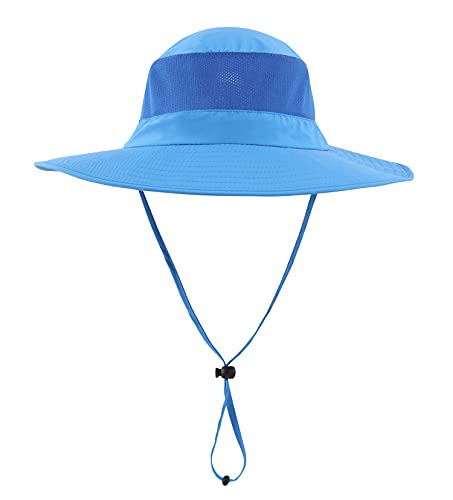 Image of Home Prefer Outdoor UPF50+ Mesh Sun Hat Wide Brim Fishing Hat with Neck Flap