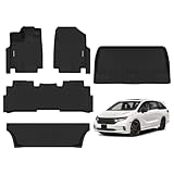 Naibeve Floor Mats for 2018-2024 2025 Honda Odyssey- All Weather Custom Fit for Honda Odyssey Floor Mats Cargo Mats Liners Floor Liner Set Waterproof Interior Accessories