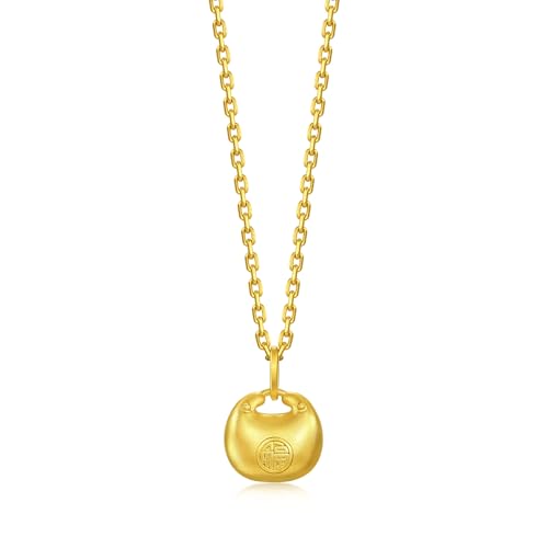 CHOW SANG SANG 999 Gold Cultural Blessings Fortune Bag Pendant for Women 95935P Price-by-Weight 2.24g Gold [Necklace Not Included]2