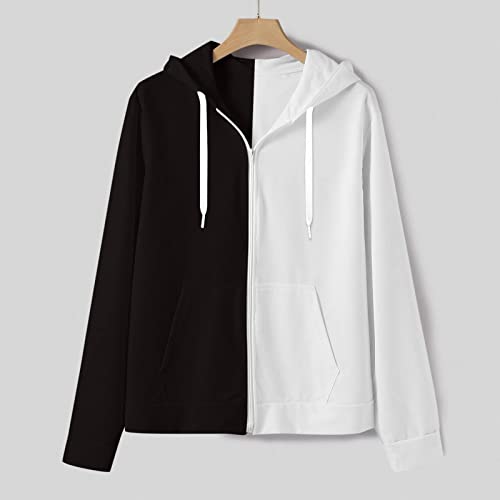 Muscularfit Oversized Sweatshirts for Men Loose Fit Long Sleeve Color Block Drawstring Pullover Hoodies Crewneck Causal Shirt4
