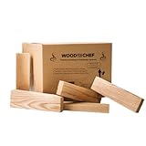 WoodForChef Mini palos de madera para cocinar de 8 pulgadas de longitud (grado de competencia) certificado USDA/CFIA para horno de pizza pequeño, madera, ahumar, asar o barbacoa, roble rojo, 16
