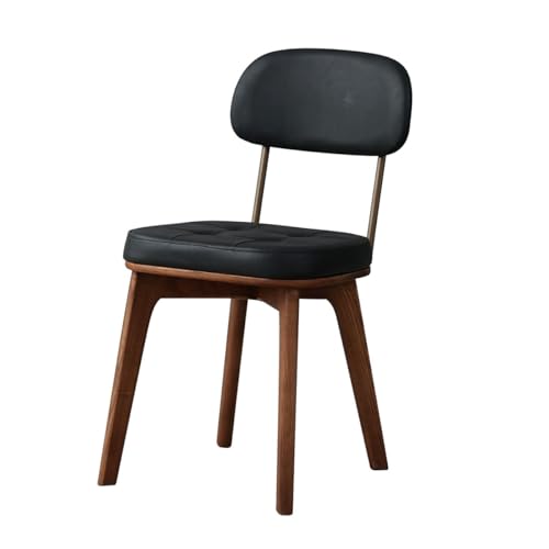 Sillas de madera resistente con tapizado de cuero elegante