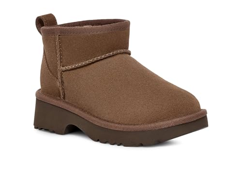 UGG K Classic Ultra Mini New Heights   Botas de moda para niña, nogal, talla 13 de EE. UU. para niños pequeños, nogal americano, 13 US Little Kid